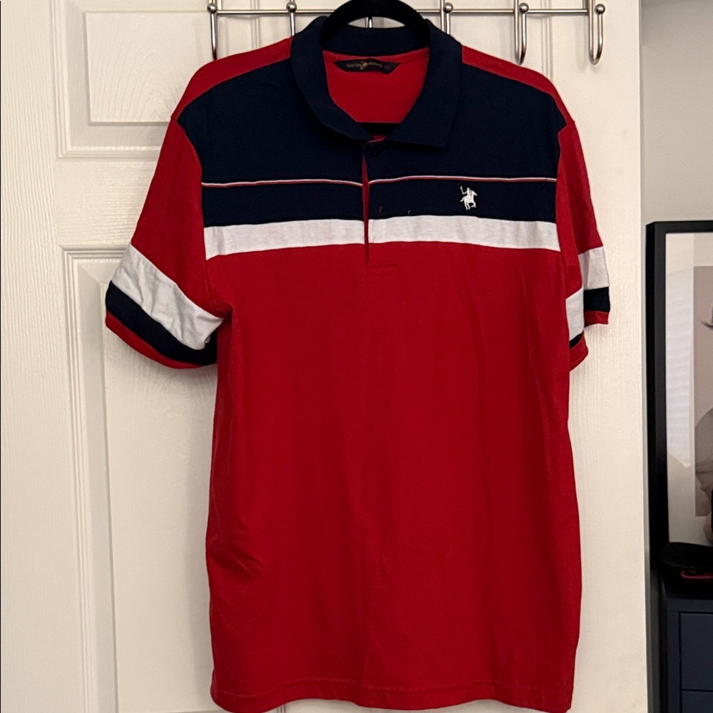 Red and Navy Polo Shirt